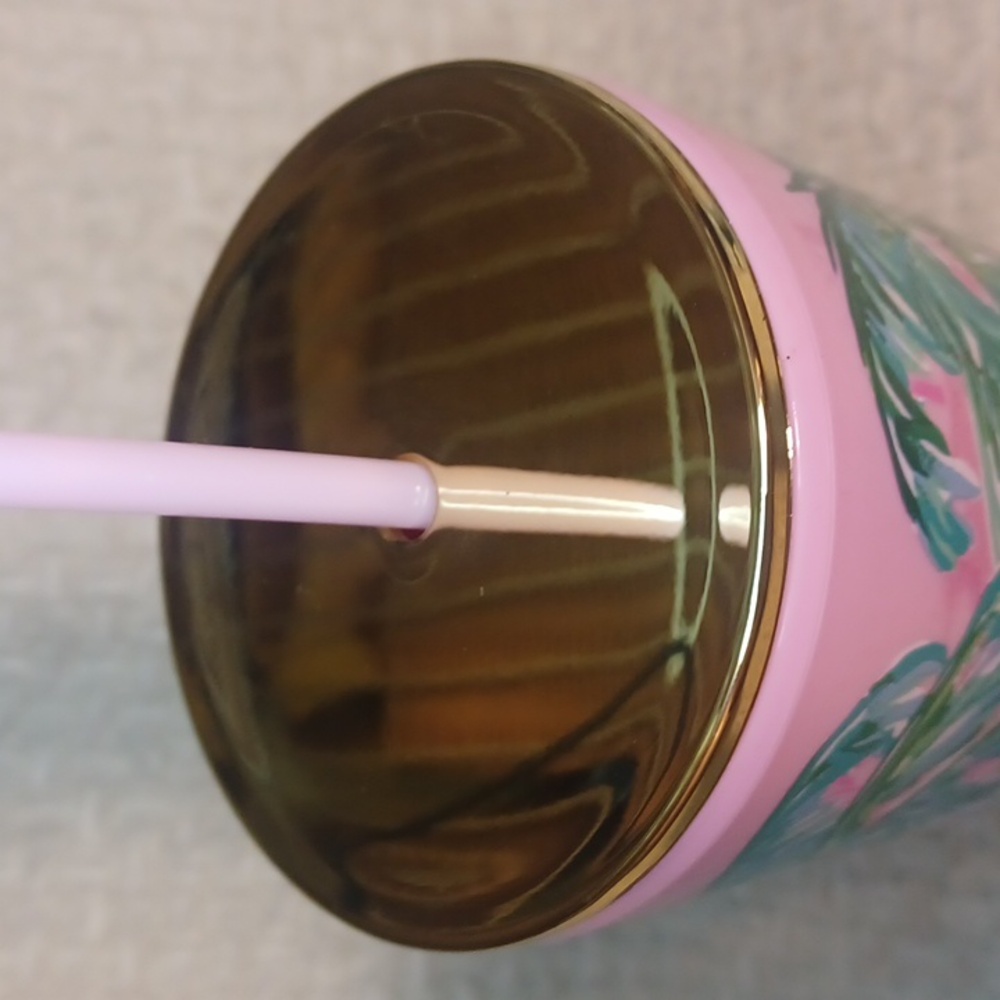 NWOT Lilly Pulitzer Palm Tree Tumbler - Picture 3 of 6